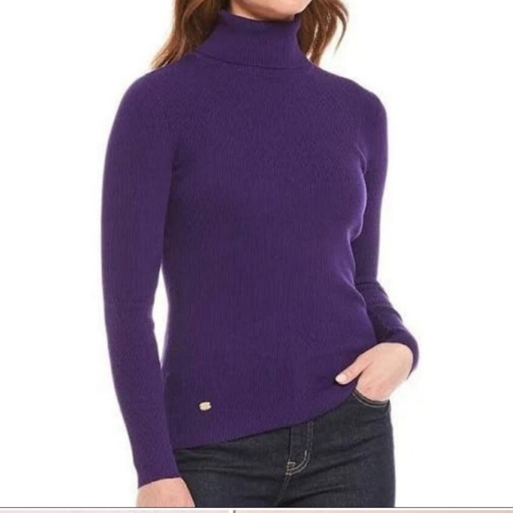 Lauren Ralph Lauren Women Deep Purple Long Sleeve‎ Sweater SzL/G